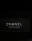 Calfskin Quilted CC Uniform Flap Belt Bag Black