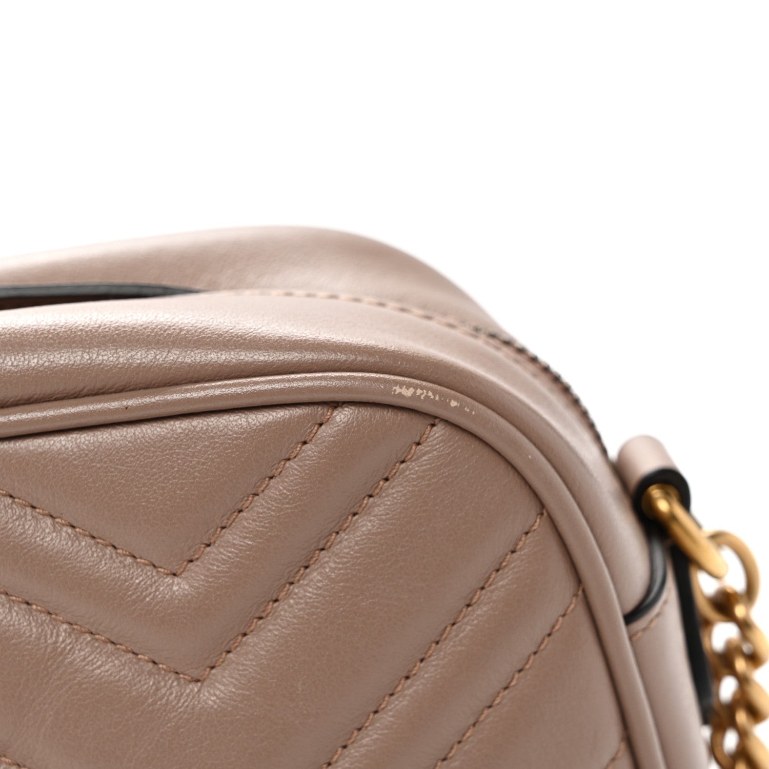 Calfskin Matelasse Small GG Marmont Chain Shoulder Bag Porcelain Rose