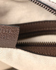 GG Supreme Monogram Web Ophidia Half Moon Hobo Brown