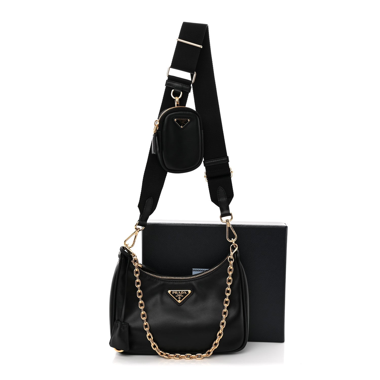 Vitello Re-Edition 2005 Shoulder Bag Black