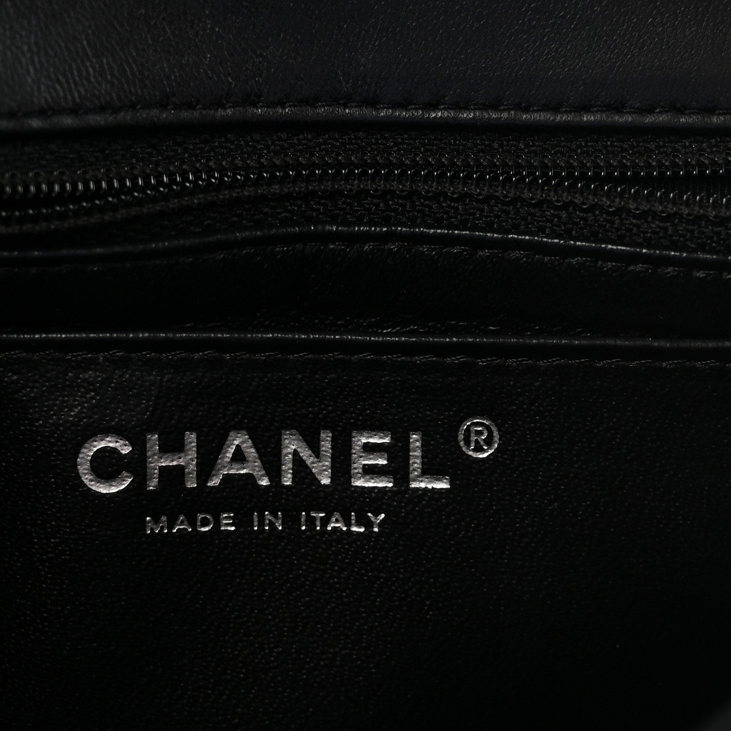 Lambskin Quilted Mini Square Flap Black