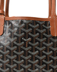 Goyardine Reversible Mini Anjou Black Gold