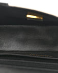 Lambskin Quilted Mini Rectangular Flap Black White