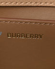 Grained Calfskin House Check Small Madison Shoulder Bag Chestnut Beige