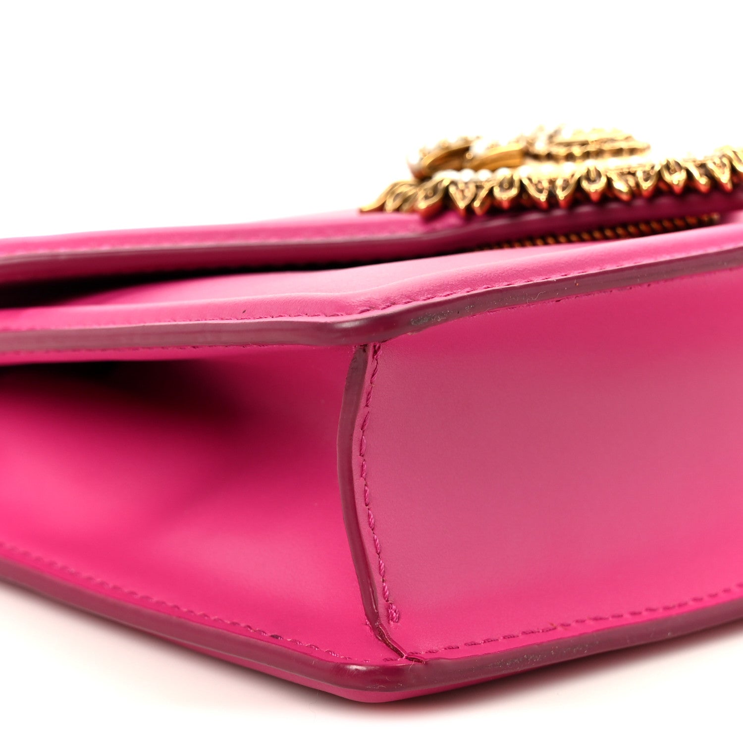 Smooth Calfskin Small Devotion Envelope Top Handle Bag Pink