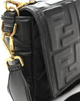 Nappa FF 1974 Embossed Large Baguette Black