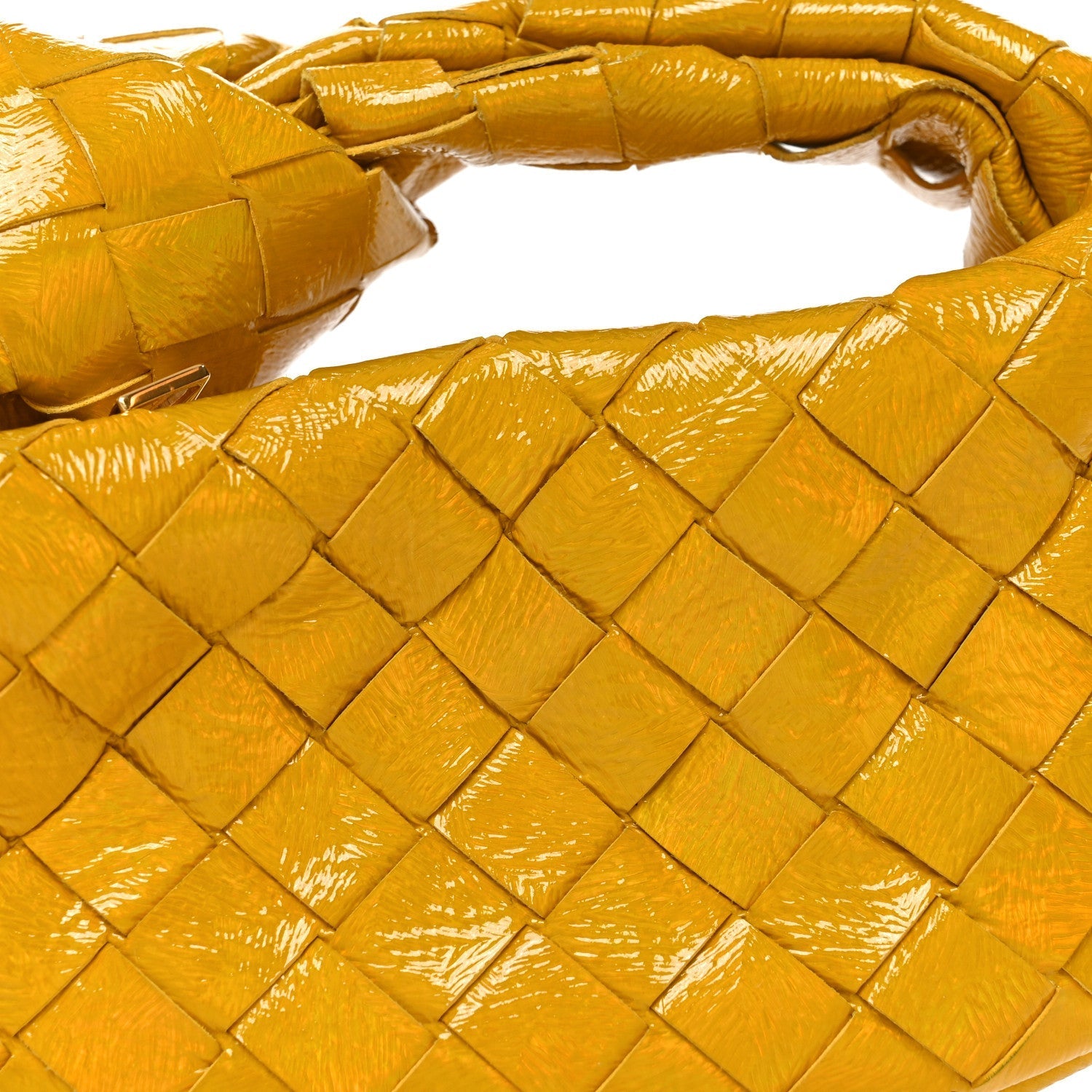 Textured Deerskin Intrecciato Candy Jodie Yellow