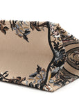 Canvas Embroidered Jardin D'Hiver Medium Book Tote Beige Multicolor