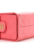 Caviar Quilted Mini CHNL 25 Handbag Coral