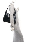 Calfskin Jackie O Hobo Black