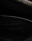 Sheepskin Matelasse Chevron Monogram Medium College Bag Black