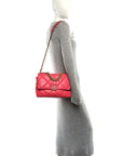 Lambskin Quilted Large CHNL 19 Flap Dark Pink