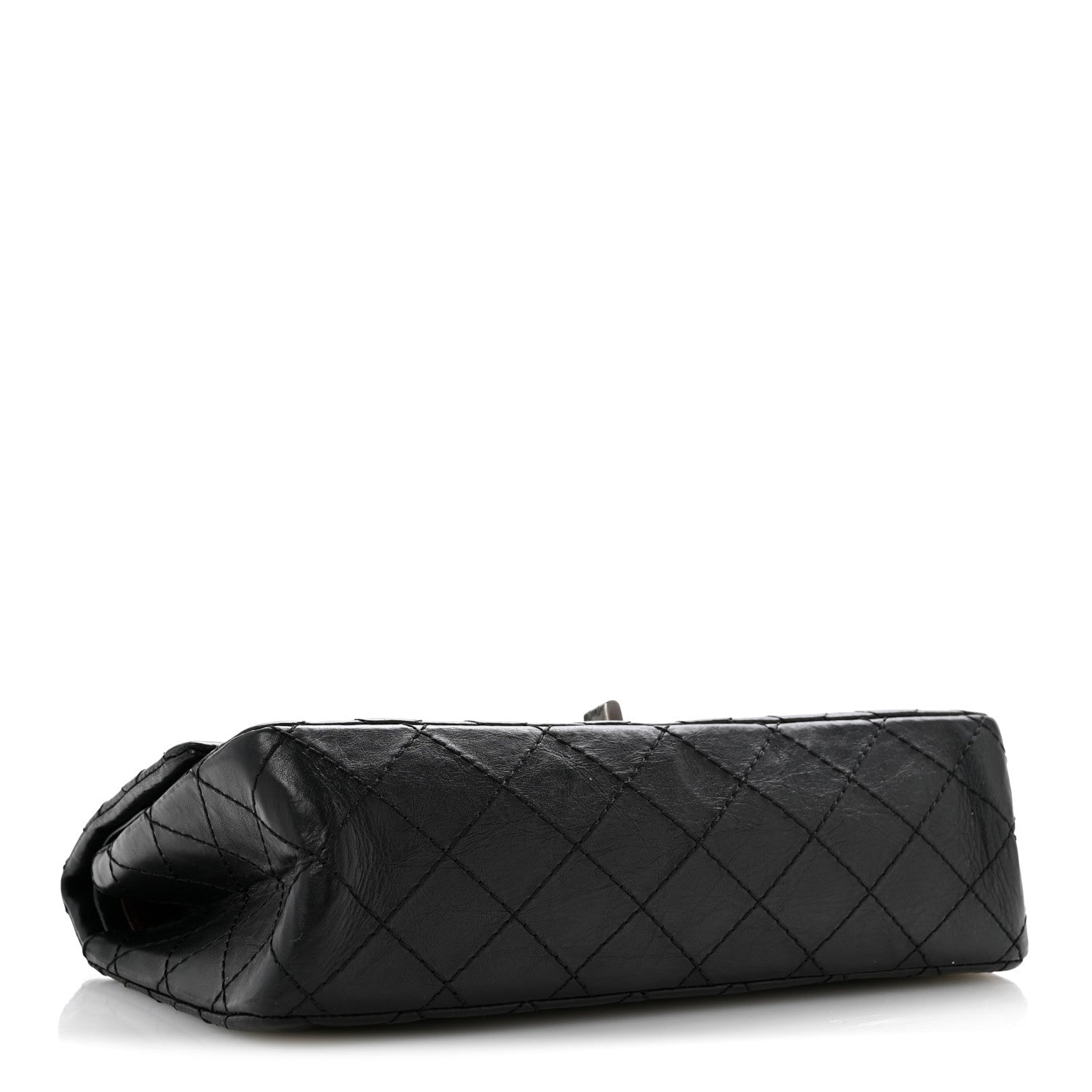 Aged Calfskin Quilted 2.55 Reissue 225 Flap Black