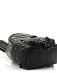 Lambskin Flower Quilted Palm Springs Backpack PM Black