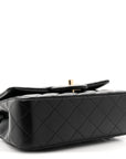 Lambskin Quilted Mini Rectangular Flap Black