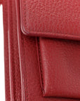 Grained Calfskin Medium Monogram Sunset Satchel Red