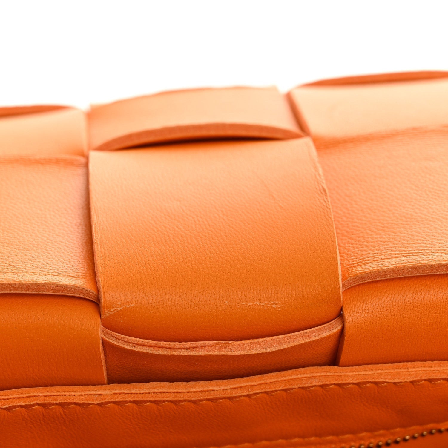 Nappa Maxi Intreccio Cassette Bag Tangerine