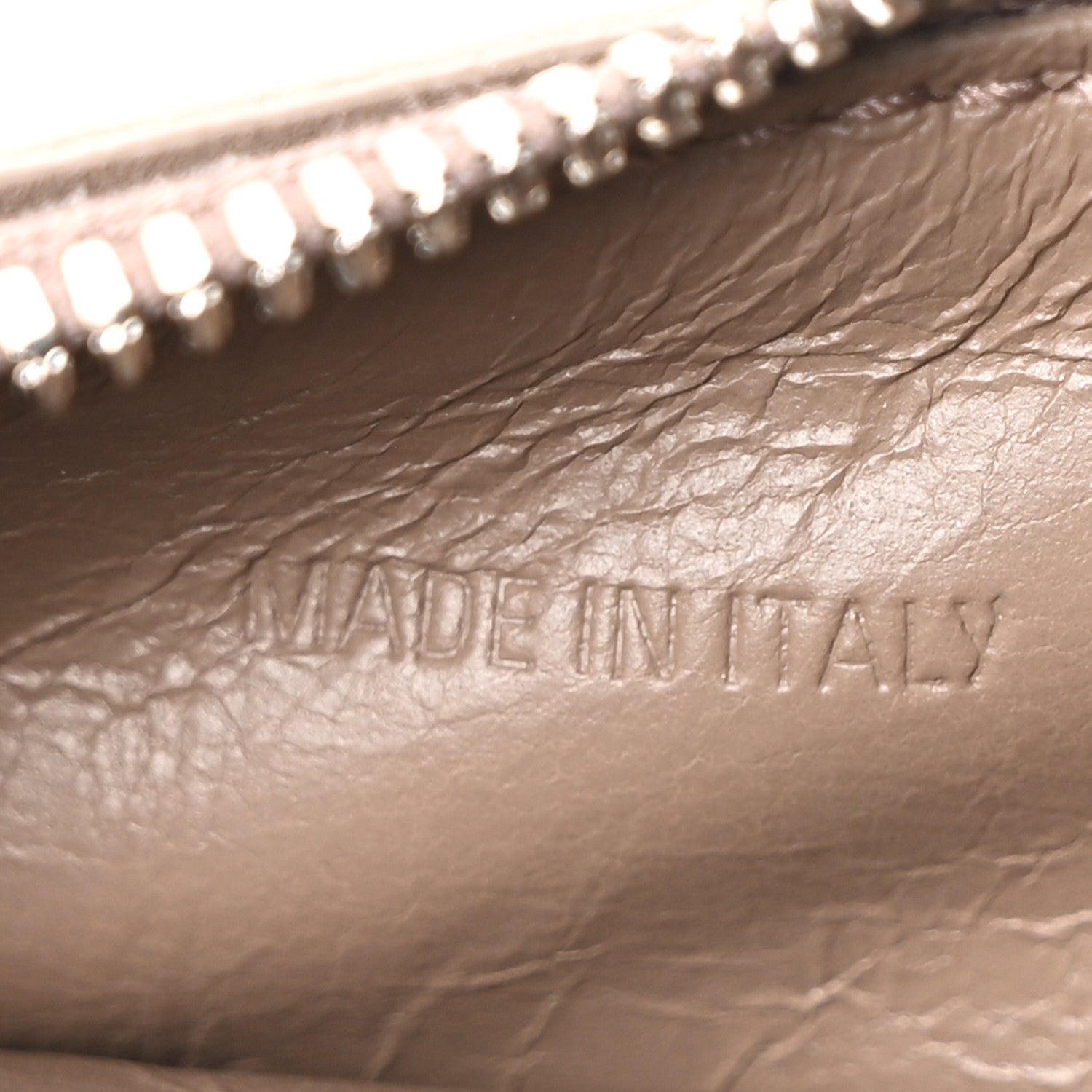 Calfskin Logo Embossed Small Tool 2.0 North-South Tote Mink Grey