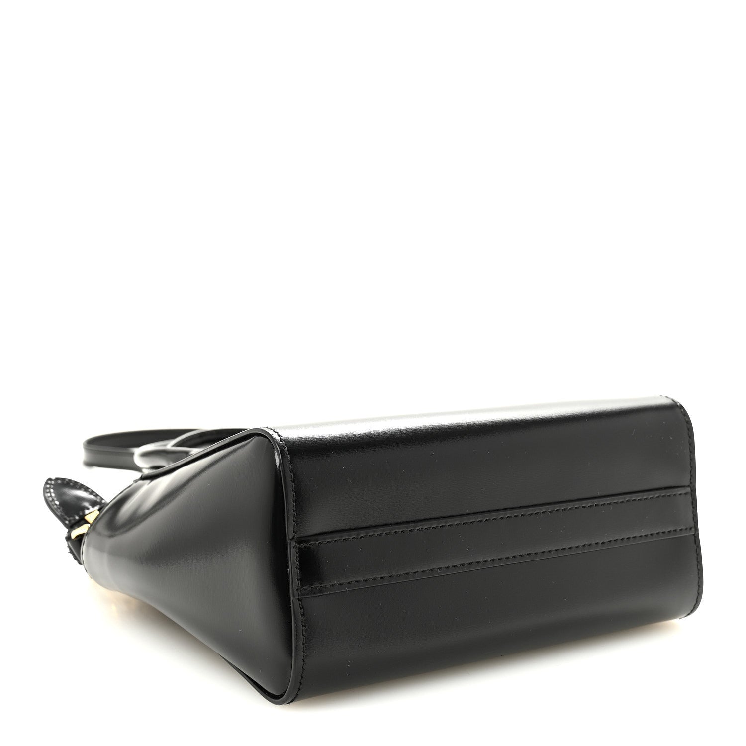 Spazzolato Mini Zippered Tote Black