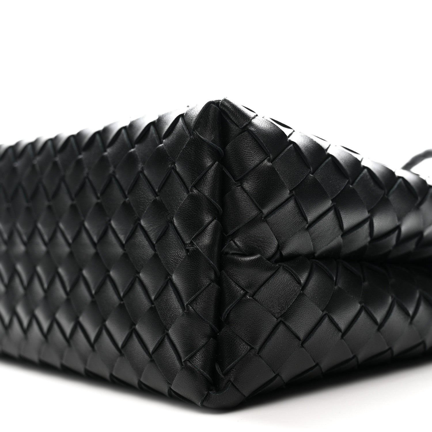 Nappa Intrecciato Medium Andiamo Shoulder Bag Black