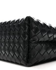 Nappa Intrecciato Medium Andiamo Shoulder Bag Black
