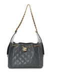 Caviar Quilted Small CHNL 25 Handbag Dark Grey