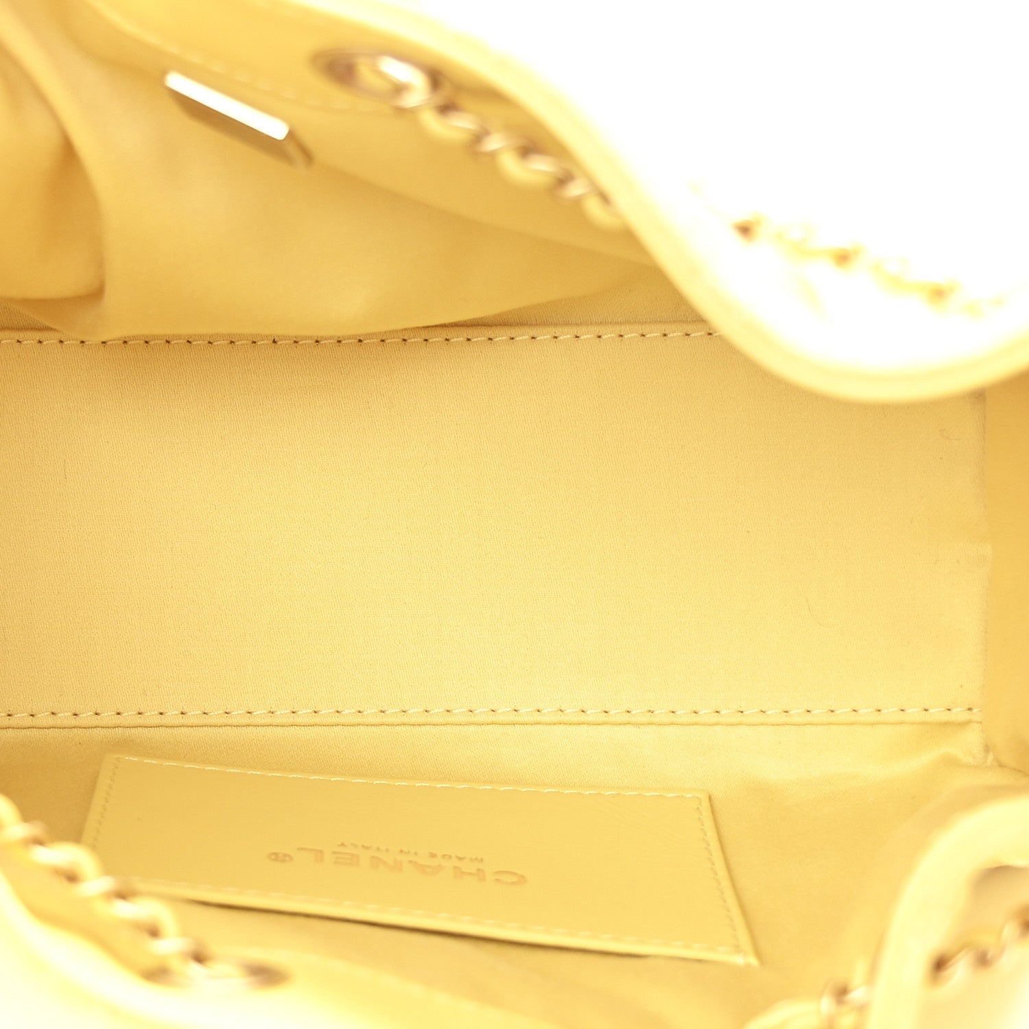 Suede Quilted Mini CHNL 25 Handbag Yellow