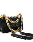 Caviar Quilted Small Boy Flap Black