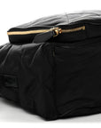 Nylon Quilted Diaper Tote Bag Black
