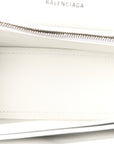 Crushed Calfskin Quilted Small Crush Chain Bag Optic White