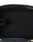 Caviar Quilted Mini Vanity Case With Chain Black