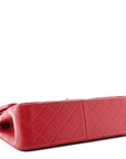 Caviar Quilted Jumbo Double Flap Red