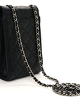 Caviar Quilted Classic Phone Holder Black