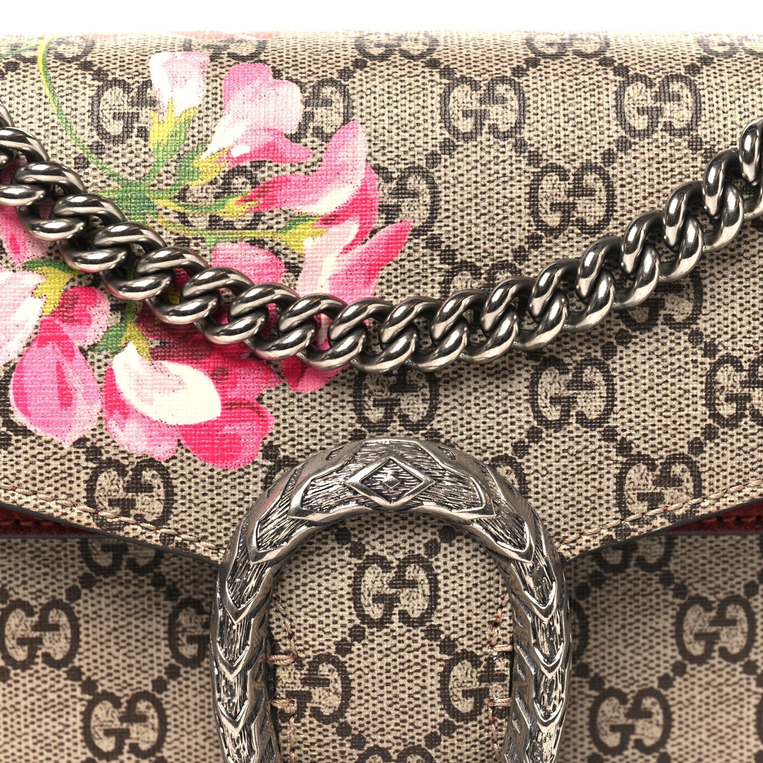 GG Supreme Monogram Blooms Small Dionysus Shoulder Bag Beige Multicolor Dry Rose