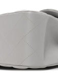 Caviar Quilted Jumbo Double Flap Grey