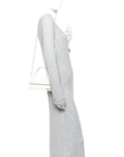 Calfskin Crocodile Embossed Le Chiquito Long White