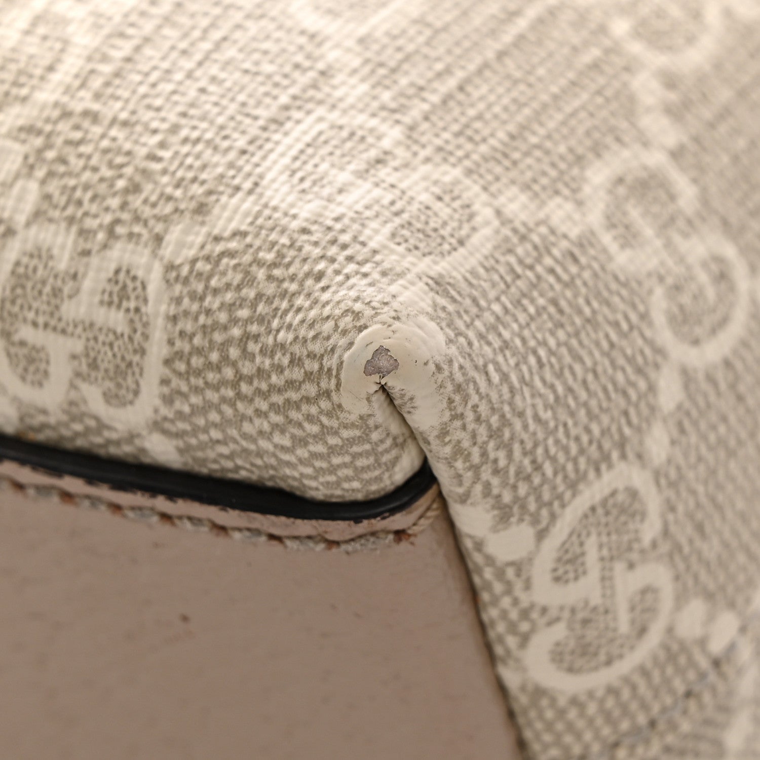 GG Supreme Monogram Textured Dollar Calfskin Web Small Ophidia Dome Shoulder Beige Mystic White Oatmeal