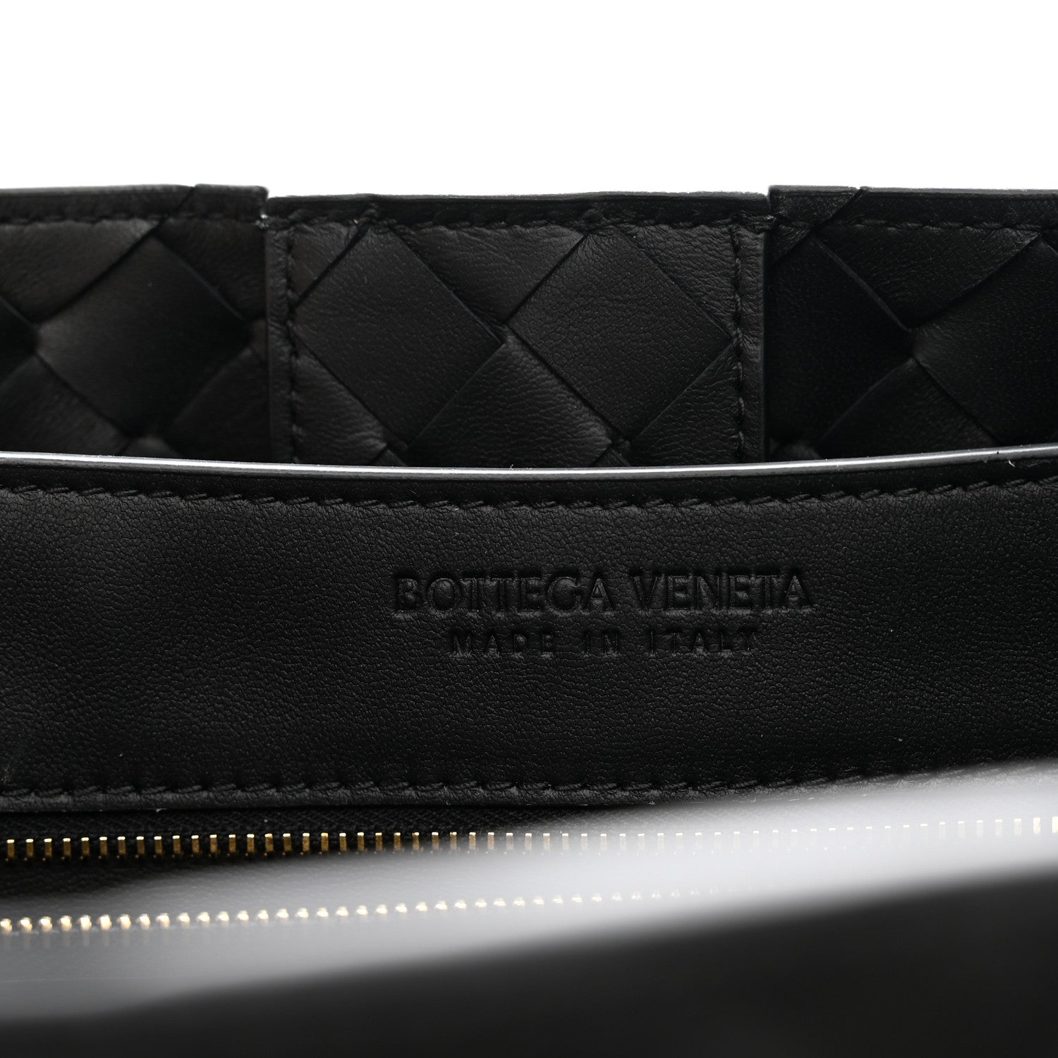 Nappa Intrecciato Medium Andiamo Shoulder Bag Black