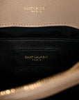 Sheepskin Matelasse Chevron Monogram Medium College Bag Dark Beige