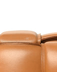 Nappa Maxi Intreccio Padded Cassette Crossbody Bag Caramel
