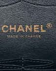Metallic Caviar Quilted Jumbo Double Flap Dark Blue