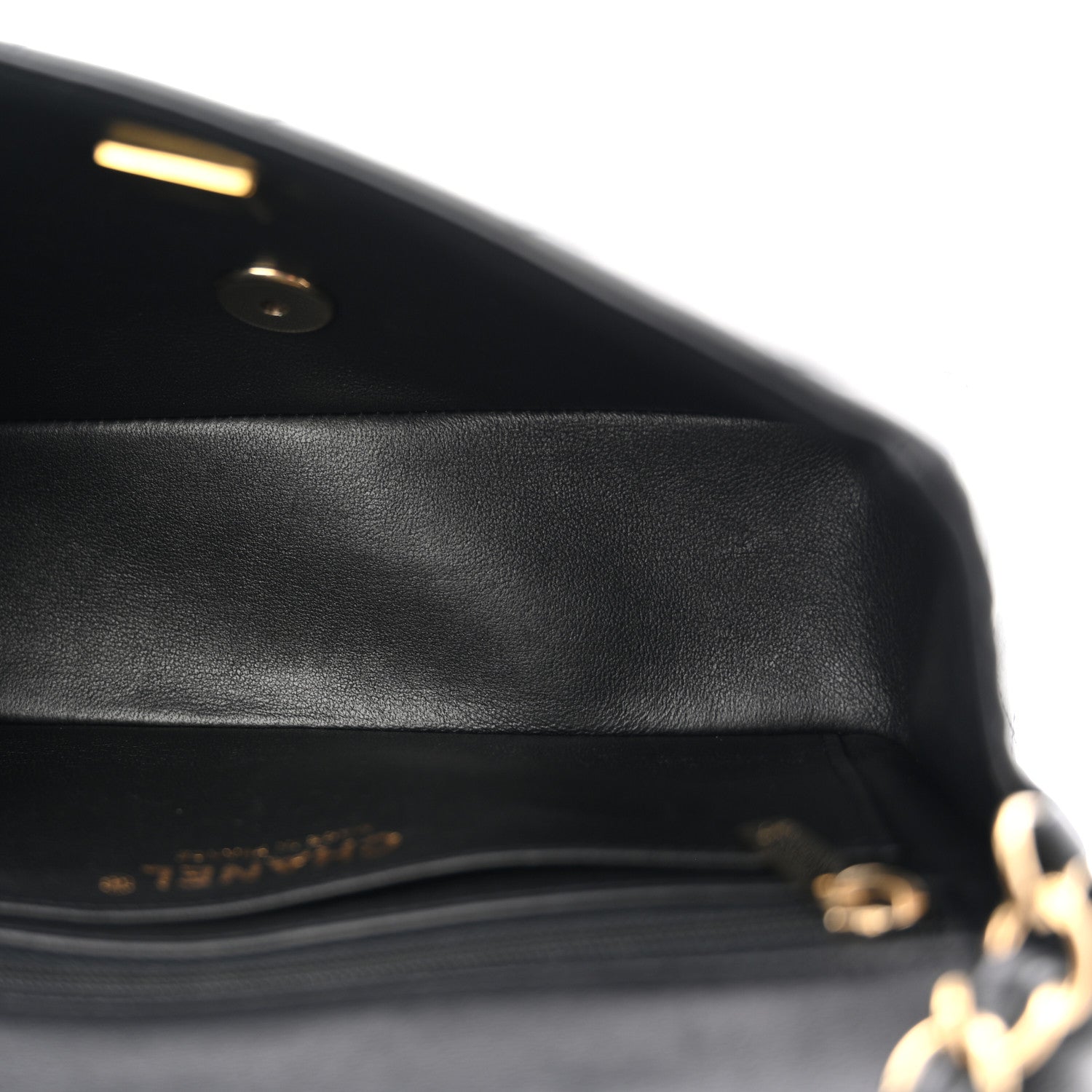 Lambskin Quilted Mini Rectangular Flap Black