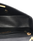 Lambskin Quilted Mini Rectangular Flap Black