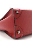 Drummed Calfskin Micro Luggage Merlot