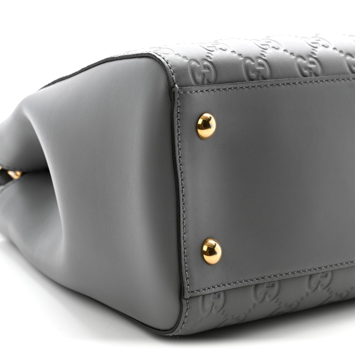 Soft GCCIssima Signature Medium Shoulder Tote Bag Deep Grey