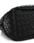 Nappa Intrecciato Small Campana Shoulder Bag Black