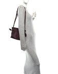 Calfskin Mini Flamenco Knot Clutch Dark Burgundy