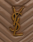 Calfskin Matelasse Monogram Lou Camera Bag Dark Beige