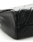 Lambskin Quilted Side Flap Black