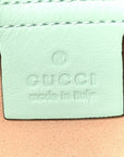 Calfskin Matelasse Small GG Marmont Shoulder Bag Water Green
